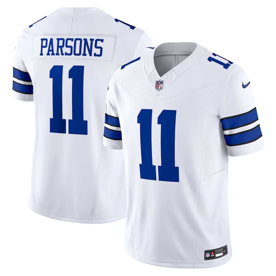 Men Dallas Cowboys #11 Micah Parsons Nike White Vapor F.U.S.E. Limited NFL Jersey